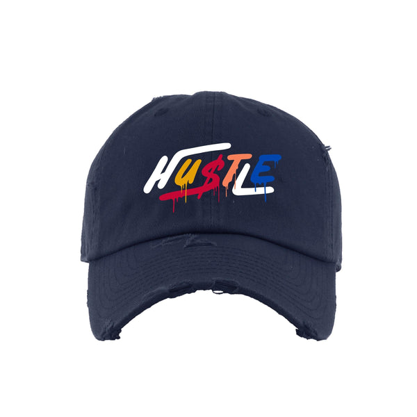 Hustle Dad Hat (OYLH035) Navy - BLVD