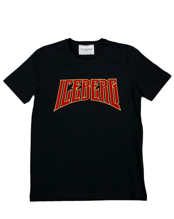 Iceberg Men's Black T-shirt With Iceberg Logo - BLVD