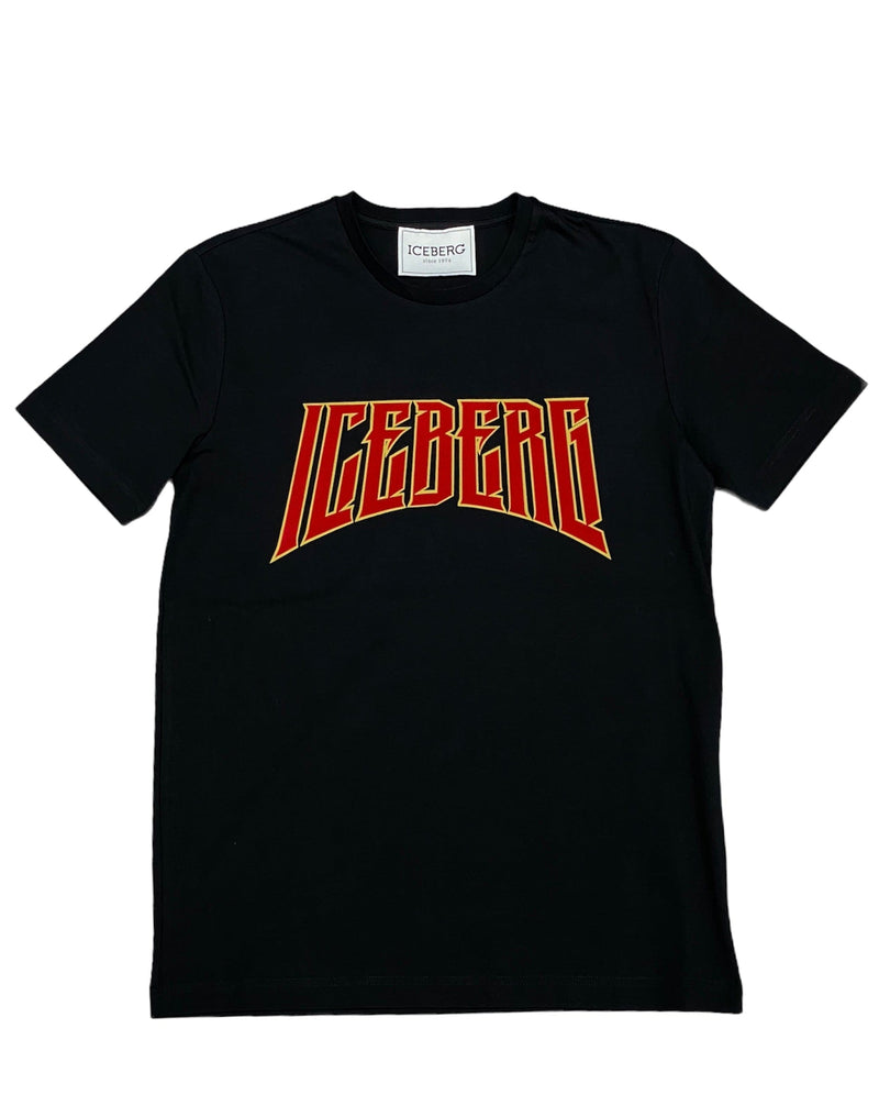 Iceberg Men's Black T-shirt With Iceberg Logo - BLVD