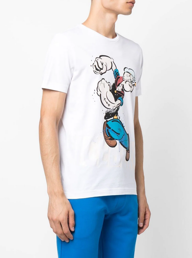 Iceberg X Popeye Men's T-shirt White Pink MEN Tees by ICEBERG | BLVD