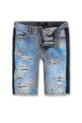 Jordan Craig Vegas Stone Striped Denim Shorts (Blue Wave) - BLVD