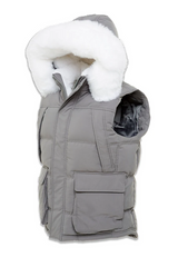 Jordan Craig Yukon Fur Lined Puffer Vest (Charcoal) men Jacket by Jordan Craig | BLVD