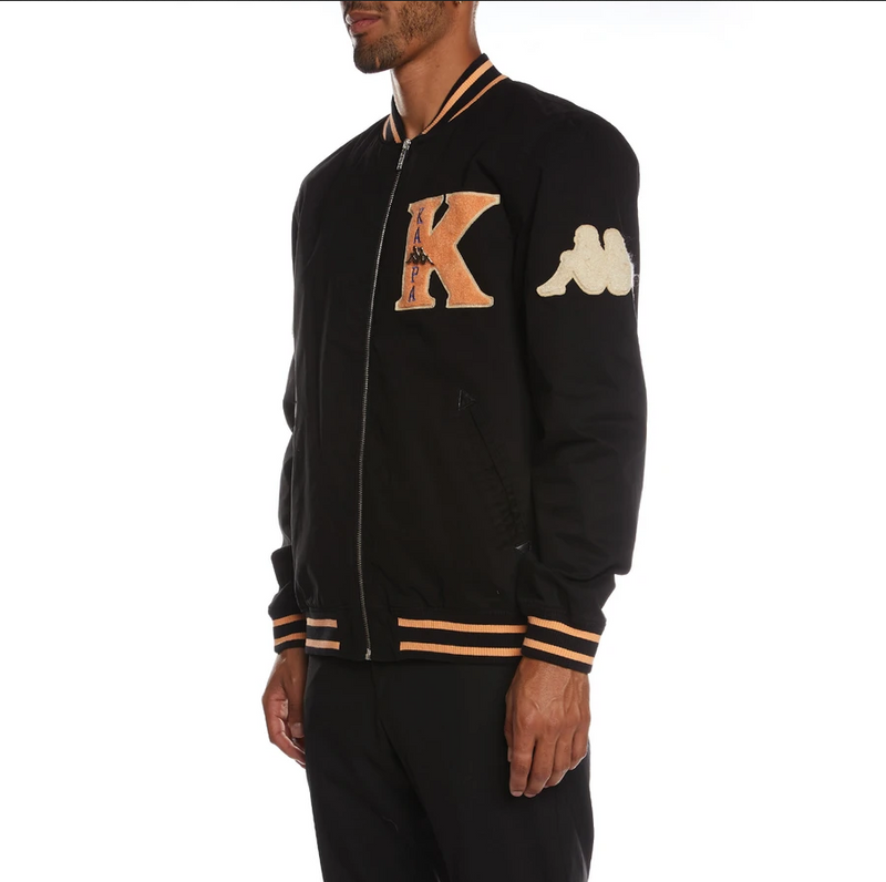 Kappa Authentic Klaus Varsity Jacket - Black men jacket by Kappa | BLVD