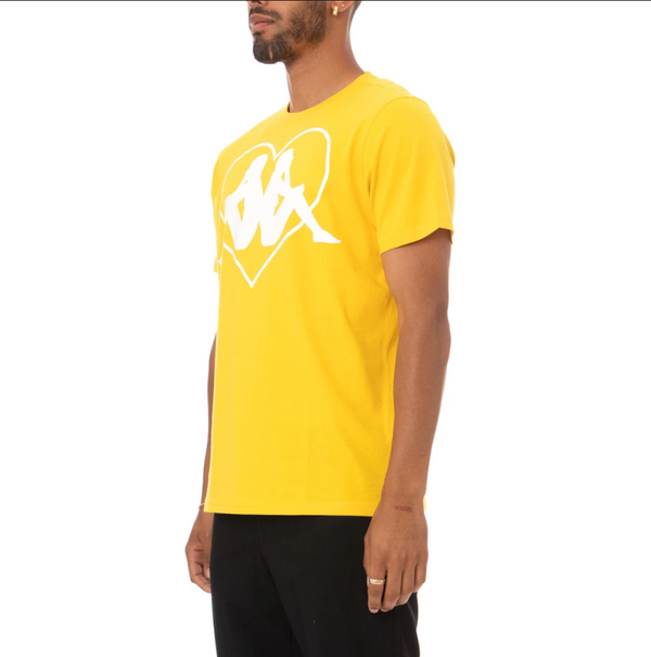 Kappa Authentic Love Zielona T-Shirt - Yellow - BLVD