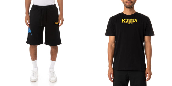 Kappa Authentic Runis T-Shirt & Sangone Shorts Set Black - BLVD