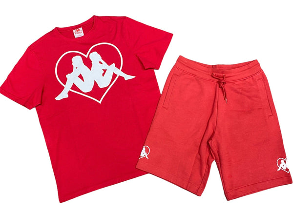 Kappa Authentic  Zielona T-shirt & Radom Shorts Set Red - BLVD