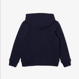 Kids' Lacoste Kangaroo Pocket Hooded Zip Sweatshirt & Trackpants Set - Navy kids set by Lacoste | BLVD