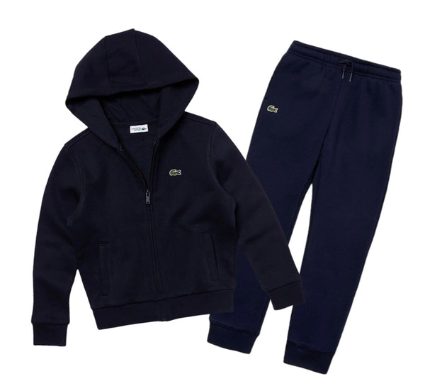 Kids' Lacoste SPORT Tennis Zippered Fleece Sweatshirt & Sweatpants Navy Blue 166 kids set by Lacoste | BLVD