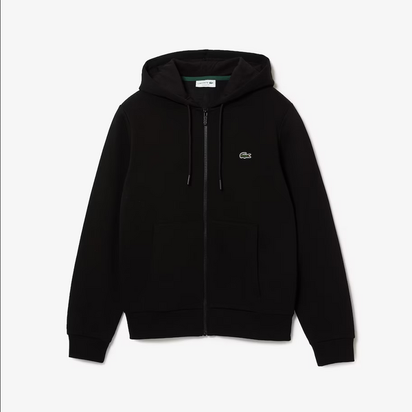 Lacoste Men’s Kangaroo Pocket Color-Block Sweatshirt Hoodie & Tapered Fit Fleece Trackpants Set Black 031 men tracksuit by Lacoste | BLVD