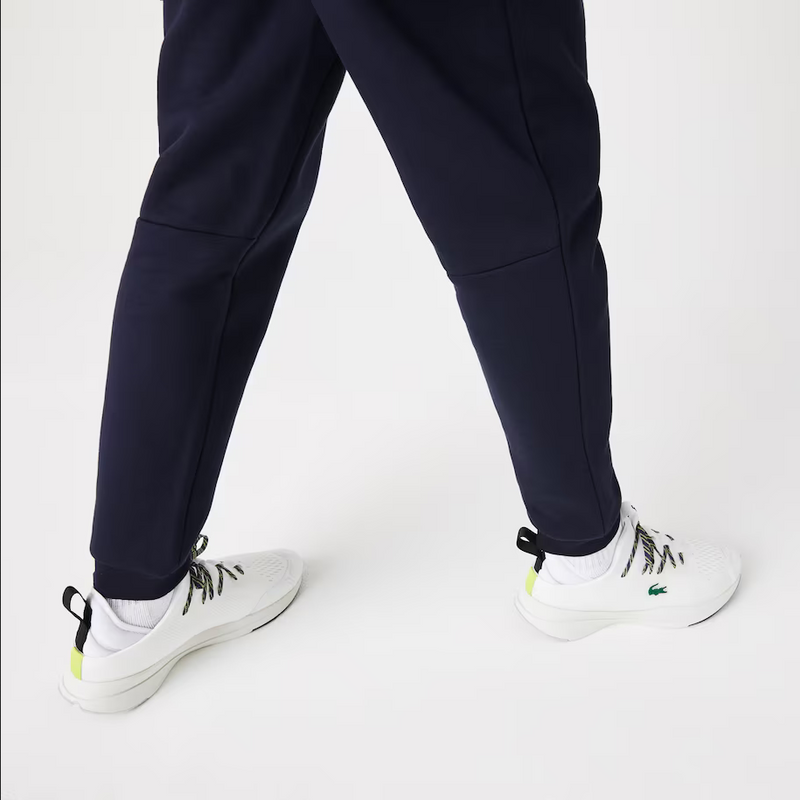 Lacoste Men’s Kangaroo Pocket Color-Block Sweatshirt Hoodie & Tapered Fit Fleece Trackpants Set Navy 166 men tracksuit by Lacoste | BLVD