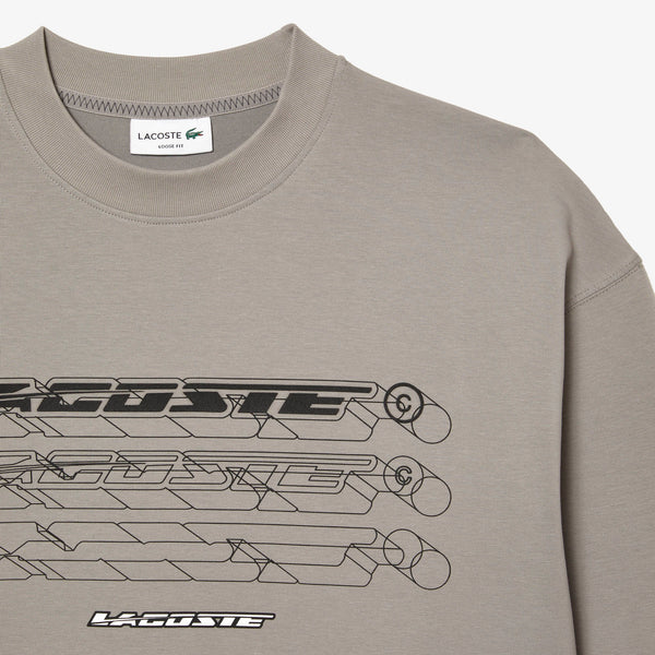 Lacoste Men’s Lacoste Loose Fit Branded Sweatshirt - Ciment KZW MEN CREWNECK by Lacoste | BLVD