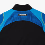 Lacoste Men’s Tennis High Neck Jogger Set - Black / Blue / Yellow AYF men tracksuit by Lacoste | BLVD