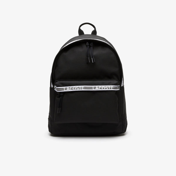 Lacoste Neocroc Backpack with Zipped Logo Straps - Black BAGS by Lacoste | BLVD