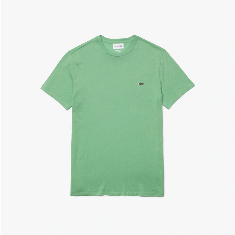 Men’s Lacoste Crewneck Pima Cotton Jersey T-shirt Green Ttf - BLVD