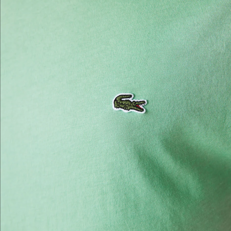 Men’s Lacoste Crewneck Pima Cotton Jersey T-shirt Green Ttf - BLVD