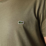 Men’s Lacoste Crewneck Pima Cotton Jersey T-shirt Khaki Green 316 MEN Tees by Lacoste | BLVD