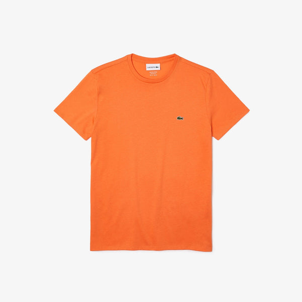 Men’s Lacoste Crewneck Pima Cotton Jersey T-shirt Orange Npb MEN Tees by Lacoste | BLVD