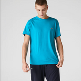 Men’s Lacoste Crewneck Pima Cotton Jersey T-shirt Turquoise Hdb - BLVD