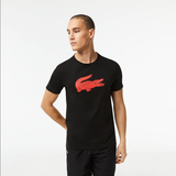 Men's Lacoste SPORT 3D Print Crocodile Breathable Jersey T-shirt - Black Red BZJ MEN Tees by Lacoste | BLVD