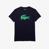 Men's Lacoste SPORT 3D Print Crocodile Breathable Jersey T-shirt Navy Blue Green MEN Tees by Lacoste | BLVD