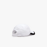 Men's Lacoste SPORT Contrast Border Lightweight Cap White Black Au8 ONE SIZE HATS by Lacoste | BLVD