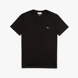 Men’s Lacoste V-neck Pima Cotton Jersey T-shirt Black 031 - BLVD