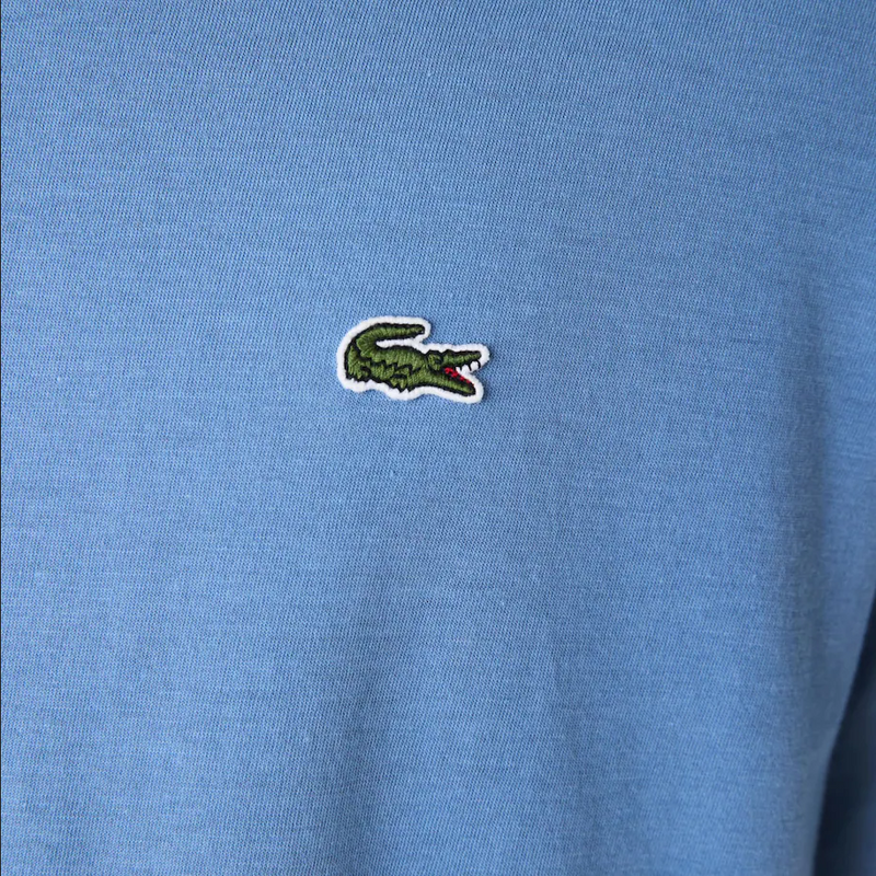 Men’s Lacoste V-neck Pima Cotton Jersey T-shirt Blue 776 - BLVD