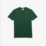Men’s Lacoste V-neck Pima Cotton Jersey T-shirt Green 132 MEN Tees by Lacoste | BLVD