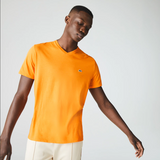 Men’s Lacoste V-neck Pima Cotton Jersey T-shirt Orange Dra - BLVD