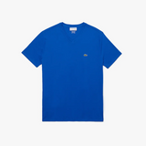 Men’s Lacoste V-neck Pima Cotton Jersey T-shirt Royal Blue Hjm - BLVD