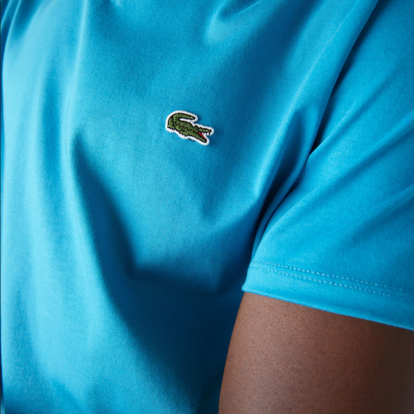 Men’s Lacoste V-neck Pima Cotton Jersey T-shirt Turquoise Hdb - BLVD
