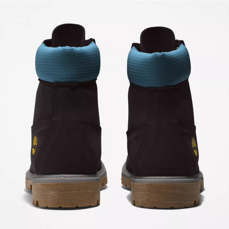 Men's Timberland® Premium 6-Inch Waterproof Boots Black Nubuck/Blue MEN SHOES by Timberland | BLVD