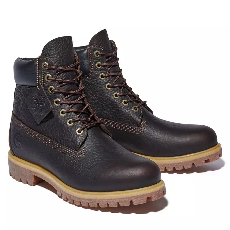 Men's Timberland® Premium 6-Inch Waterproof Boots Dark Brown Full-Grain MEN SHOES by Timberland | BLVD