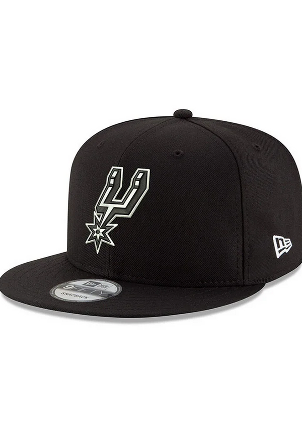 New Era San Antonio Spurs Black 9FIFTY Mens Snapback Hat ONE SIZE HATS by New Era | BLVD