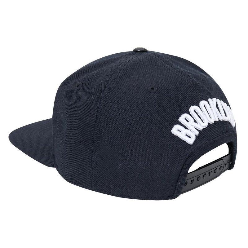 Pro Standard Brooklyn Nets Logo Snapback Hat Black ONE SIZE HATS by Pro Standard | BLVD