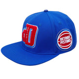 Pro Standard - Detroit Pistons Mashup Snapback Hat - Royal Blue Red ONE SIZE HATS by Pro Standard | BLVD