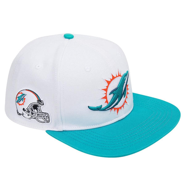 Miami Dolphins Logo Snapback Hat White ONE SIZE HATS by Pro Standard | BLVD