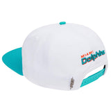 Miami Dolphins Logo Snapback Hat White ONE SIZE HATS by Pro Standard | BLVD