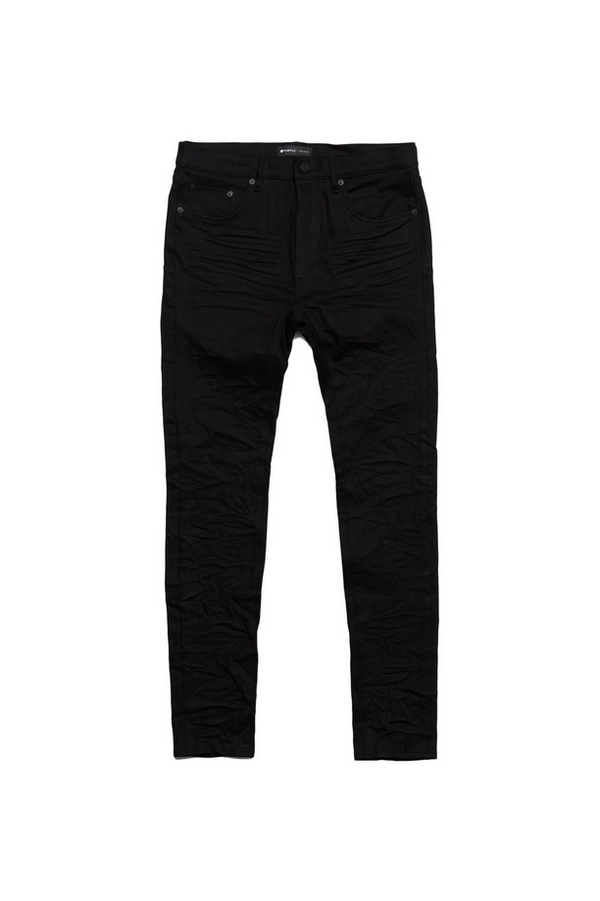Purple Brand Jeans P001 Low Rise Skinny Black Raw MEN JEANS by Purple Brand | BLVD