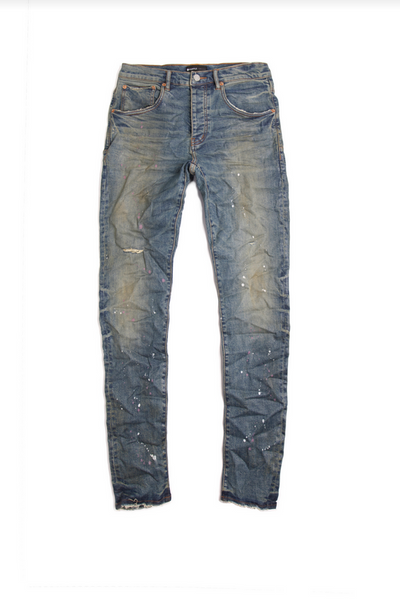 Purple Brand Jeans P001 Low Rise Skinny Dirty Tinted Indigo