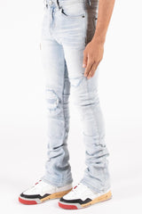 Serenede "Azul " Stacked Jeans Sky Blue MEN JEANS by Serenede | BLVD