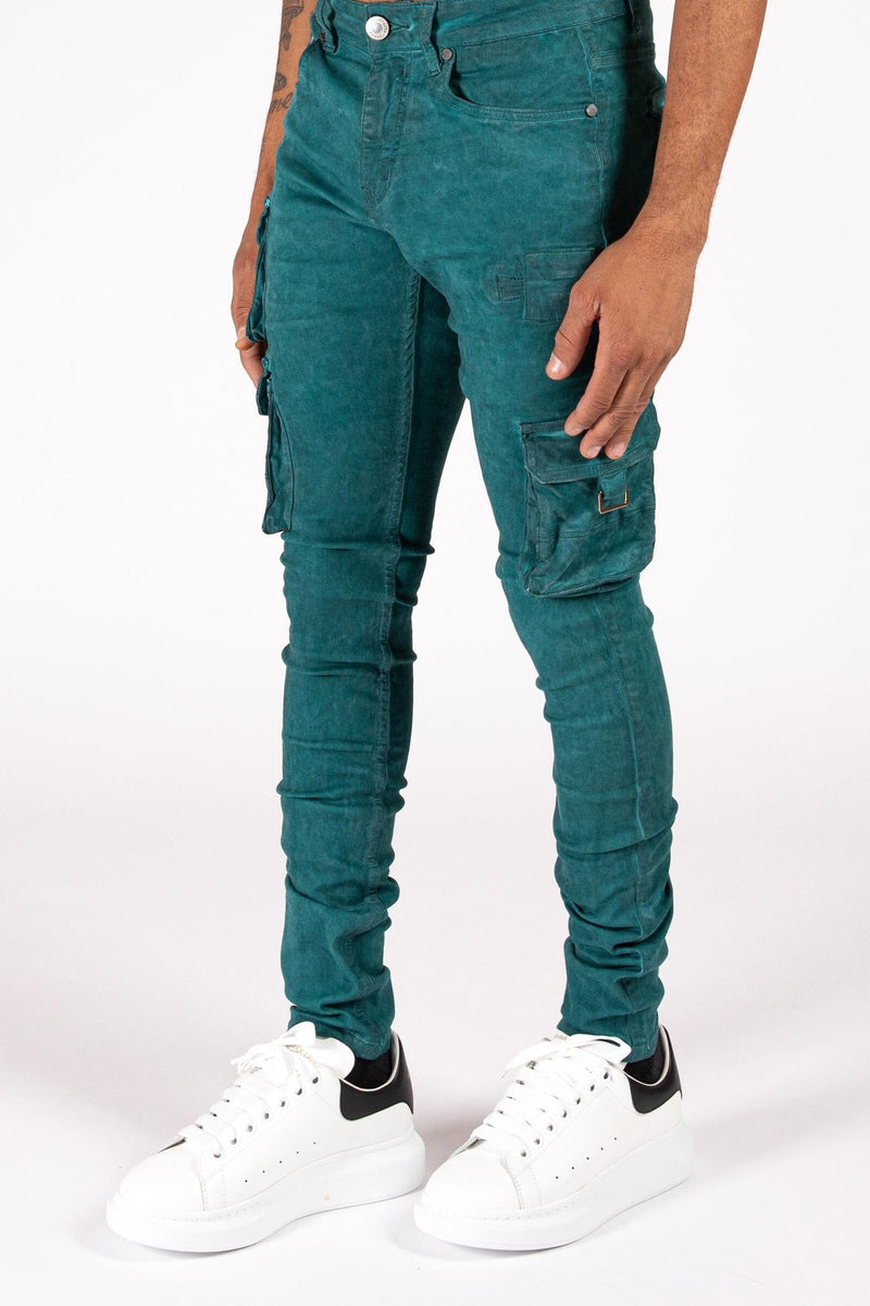 Serenede 'ETHOS'' Cargo Jeans Teal Fabric MEN JEANS by Serenede | BLVD