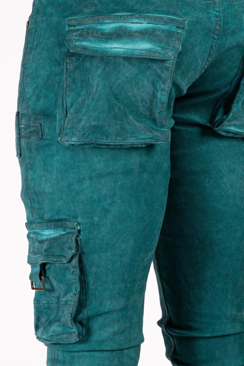 Serenede 'ETHOS'' Cargo Jeans Teal Fabric MEN JEANS by Serenede | BLVD