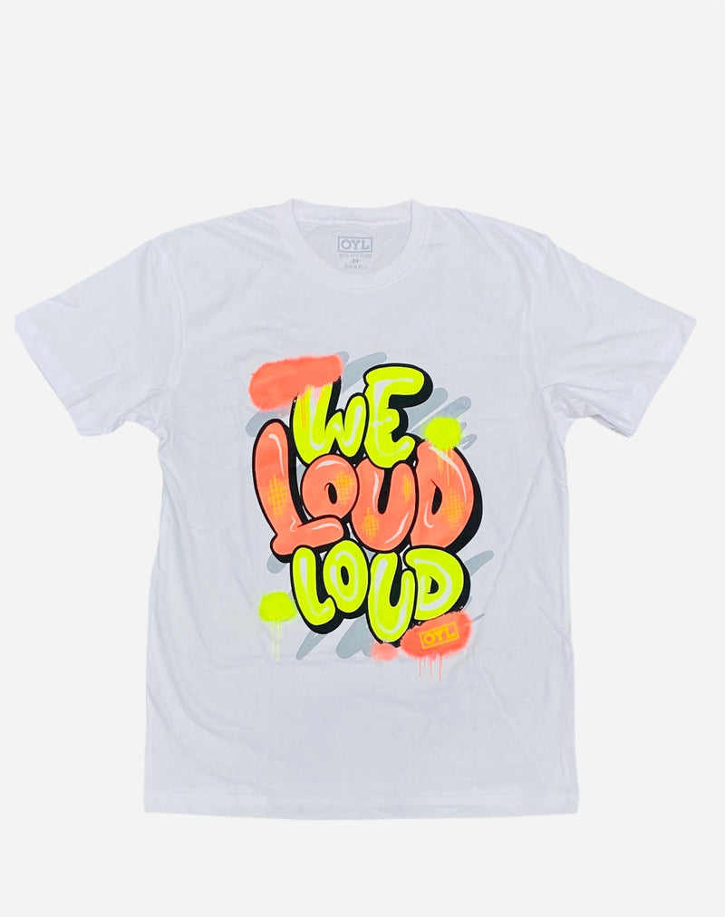 We Loud Loud (OYL131) White T-shirt - BLVD