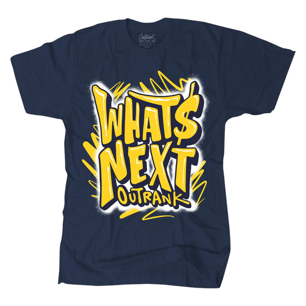 What's Next Navy Yellow T-shirt - BLVD