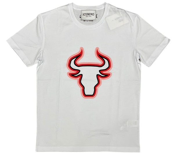 White Iceberg T-shirt With Bull's Head Graphic - BLVD